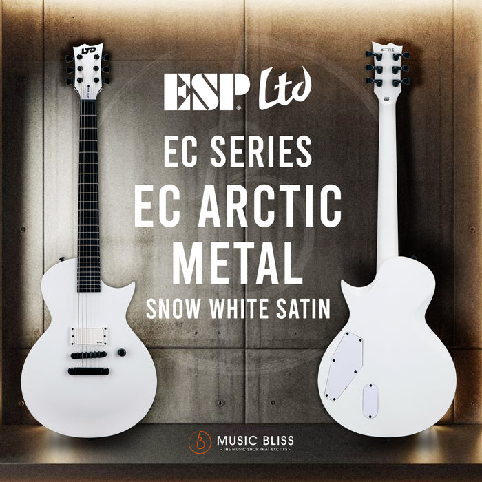 ESP LTD EC Arctic Metal Electric Guitar - Snow White Satin