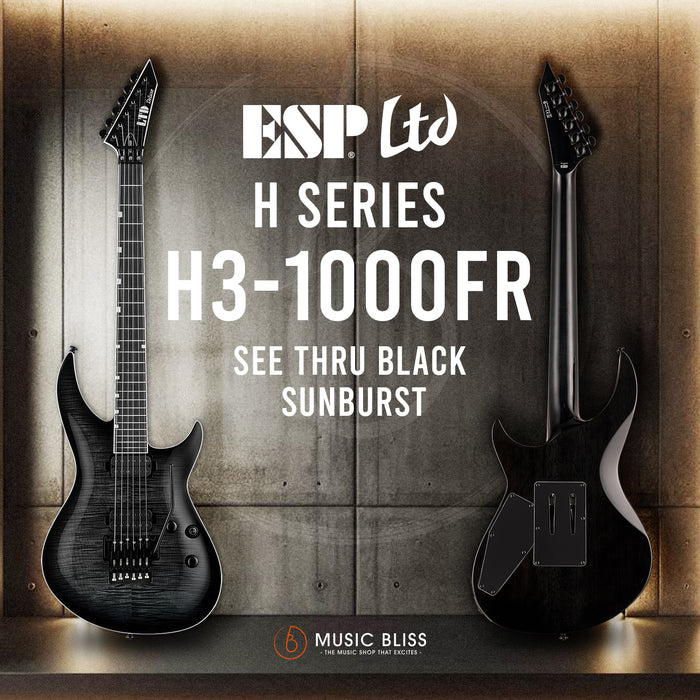 ESP LTD H3-1000 FR FM - See Thru Black Sunburst