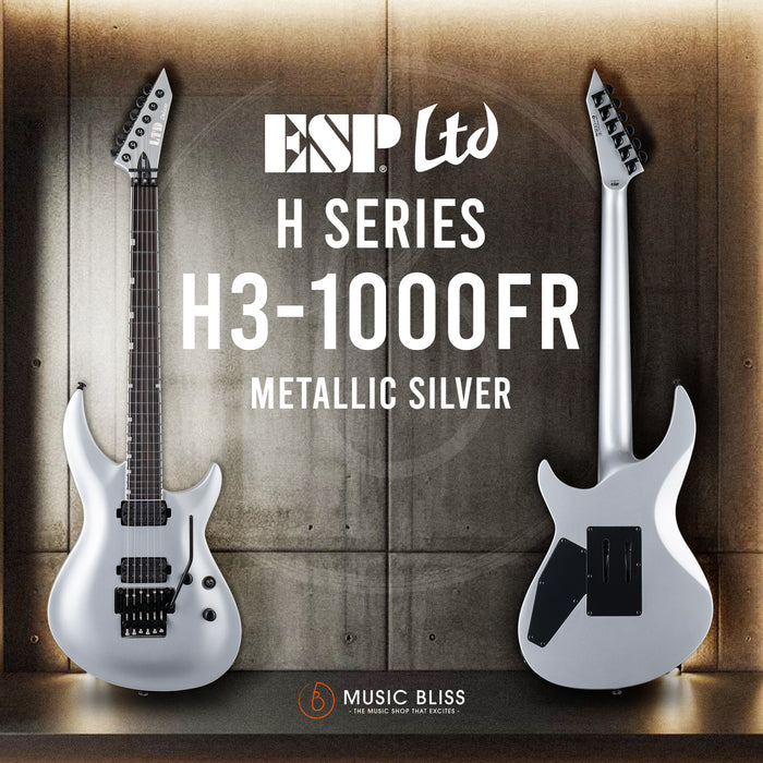 ESP LTD H3-1000FR Solidbody Electric Guitar - Metallic Silver