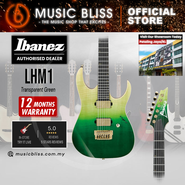 Ibanez Luke Hoskins LHM1 Electric Guitar - Transparent Green