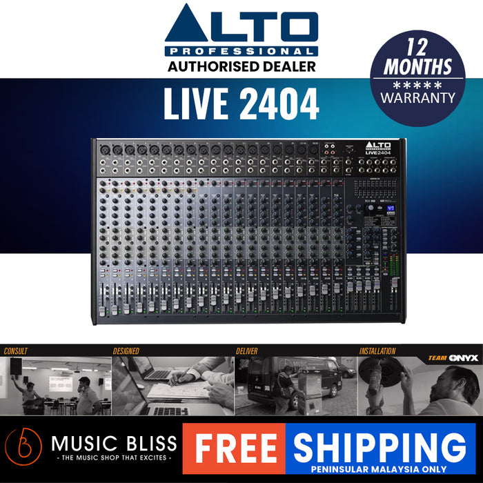 Alto LIVE 2404 24-Channel 4-Bus Mixer - Music Bliss Malaysia