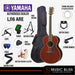 Yamaha LJ16 ARE Acoustic Guitar with FREE Hard Bag Package - Dark Tinted - Music Bliss Malaysia