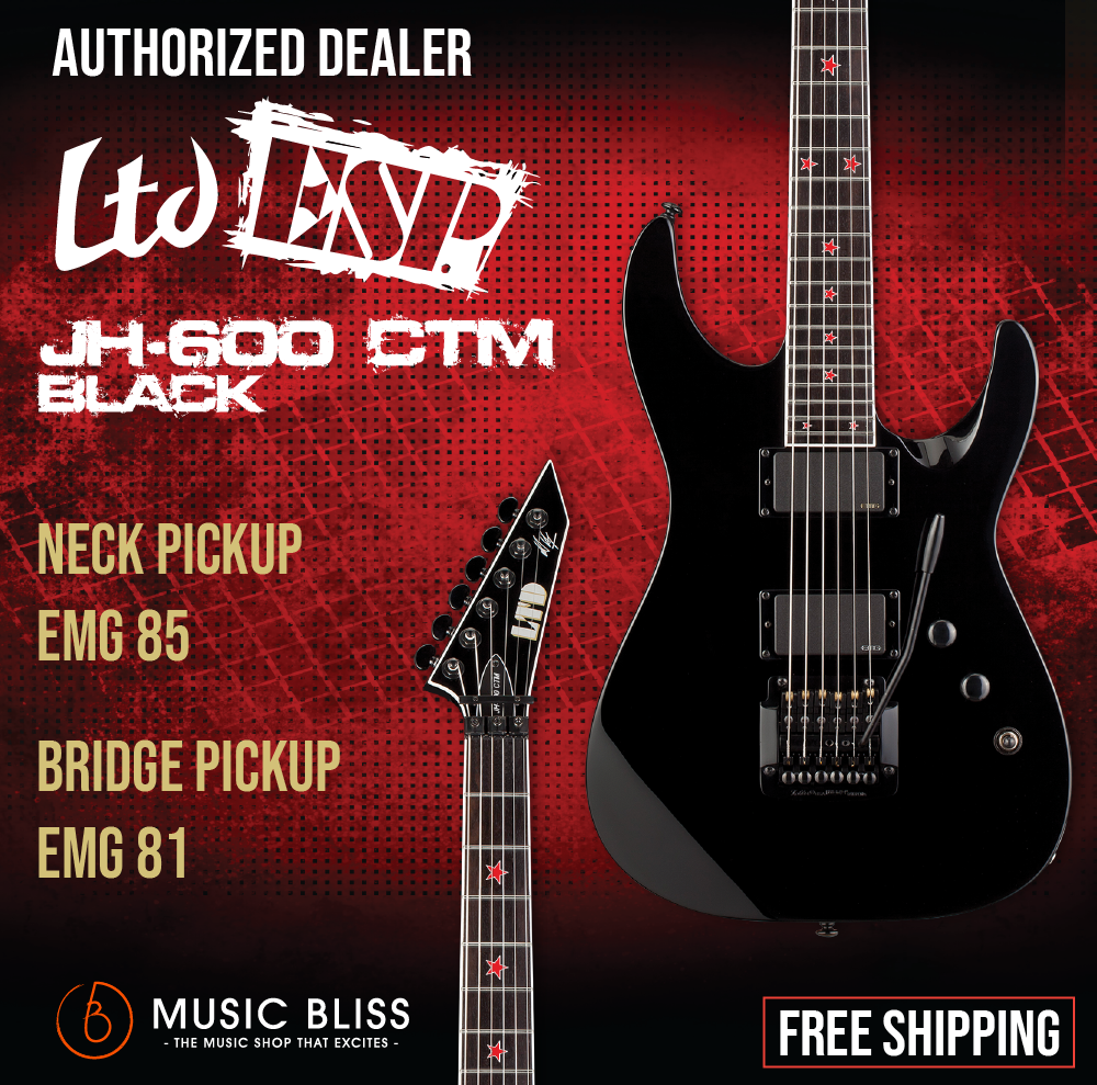 ESP LTD JH 600 CTM Jeff Hanneman Electric Guitar Black Music