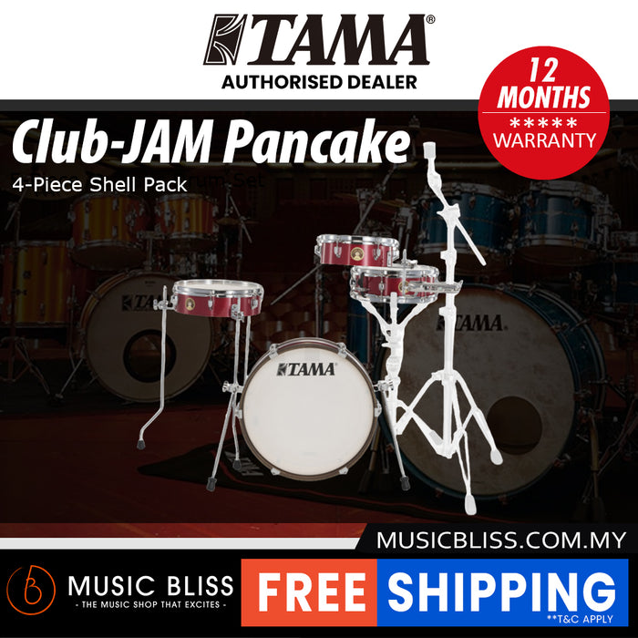 Tama LJK48P Club-JAM Pancake 4-Piece Drum Kit - Burnt Red Mist