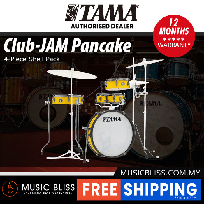 Tama LJK48PBN Club-JAM Pancake 4-Piece Drum Kit - Electric Yellow