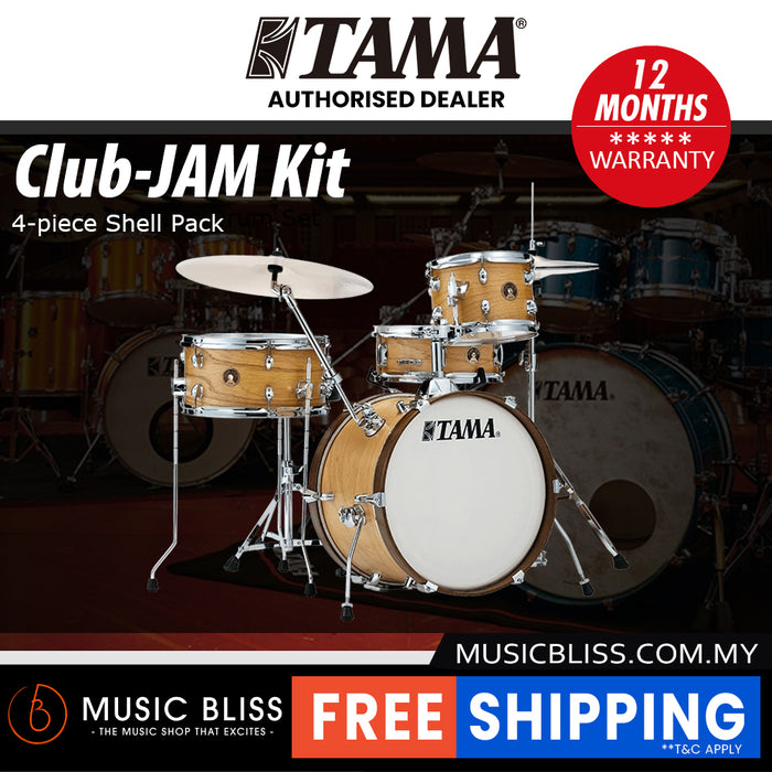 Tama LJL48H4 Club JAM 4-Piece Drum Kit with Hardware and Throne - Satin Blonde
