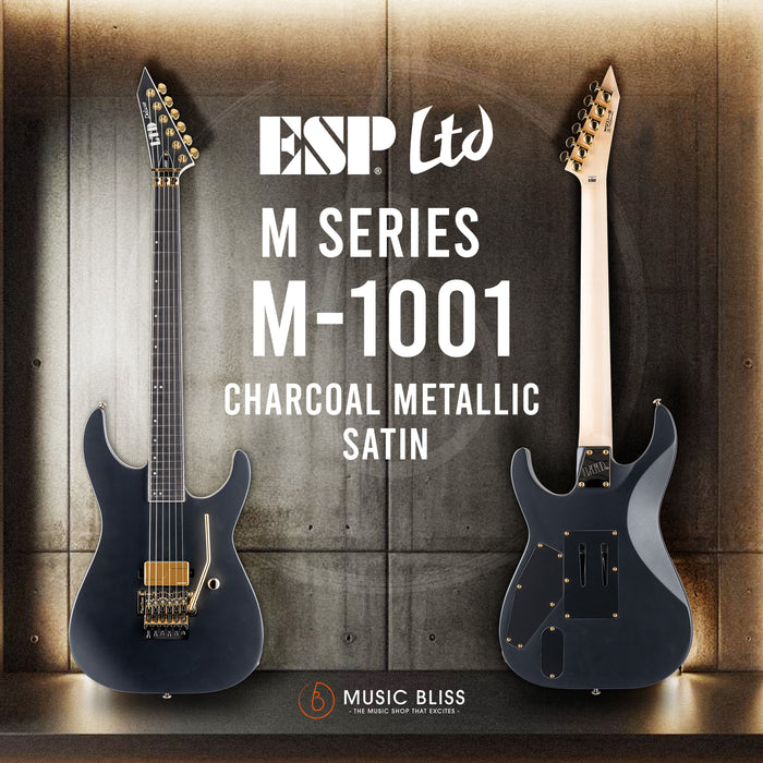 ESP LTD M-1001 Electric Guitar - Charcoal Metallic Satin