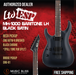 ESP LTD MH-1000 Baritone Left Handed Electric Guitar - Black Satin - Music Bliss Malaysia
