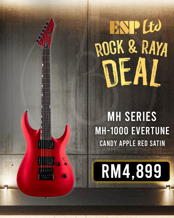 ESP LTD MH-1000 EverTune Electric Guitar - Candy Apple Red Satin