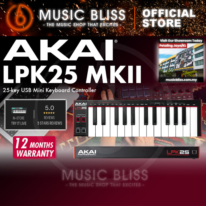 Akai Professional LPK25 mk2 25-key USB Mini Keyboard Controller
