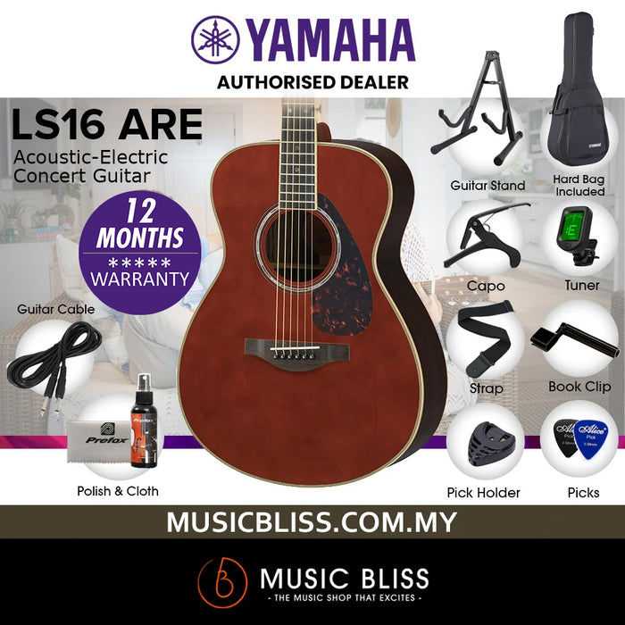 Yamaha LS16 ARE Acoustic Guitar with FREE Hard Bag