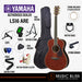 Yamaha LS16 ARE Acoustic Guitar with FREE Hard Bag Package - Dark Tinted - Music Bliss Malaysia
