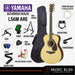 Yamaha LS6M ARE Concert Acoustic-Electric Guitar with FREE Hard Bag Package - Natural - Music Bliss Malaysia