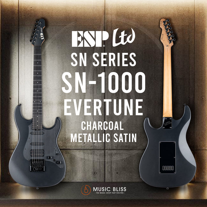 ESP LTD SN-1000 EverTune Electric Guitar - Charcoal Metallic Satin