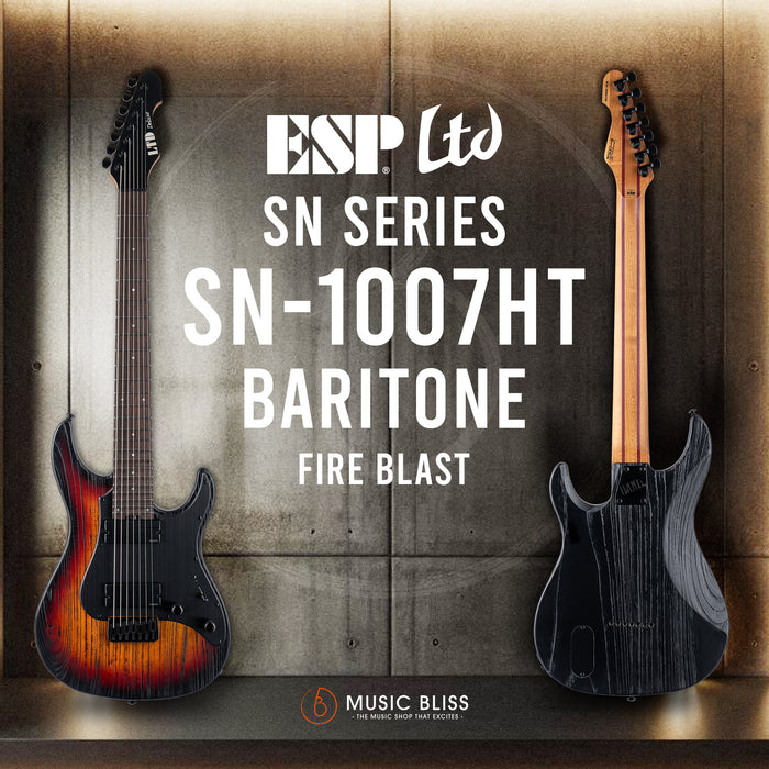 ESP SN-1007 7-string Baritone Electric Guitar - Fireblast