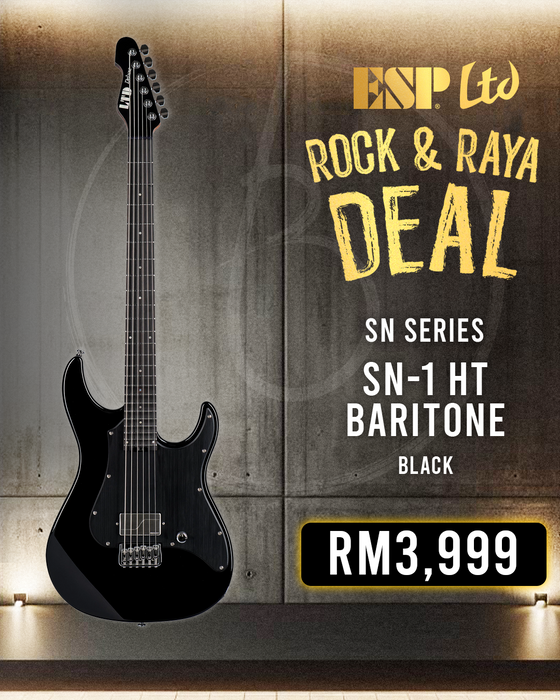 ESP LTD SN-1 HT Baritone Electric Guitar - Black