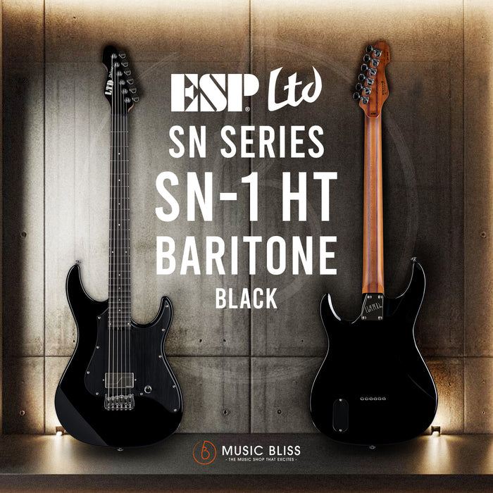ESP LTD SN-1 HT Baritone Electric Guitar - Black