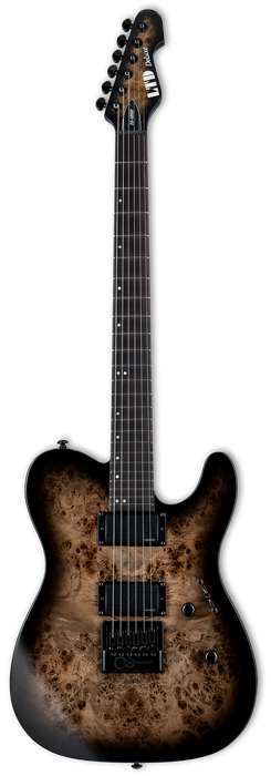 ESP LTD TE-1000 EverTune Electric Guitar - Charcoal Burst - Music Bliss Malaysia