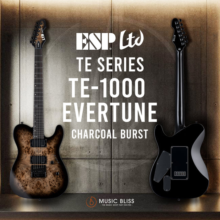 ESP LTD TE-1000 EverTune Electric Guitar - Charcoal Burst