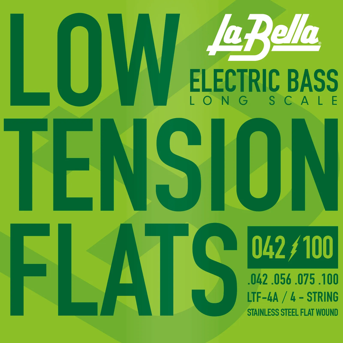 La Bella LTF-4A Low Tension Flexible Flats Bass Strings - 4-string
