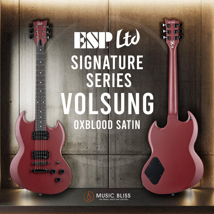 ESP LTD Lars Frederiksen Volsung Signature Electric Guitar - Oxblood Satin