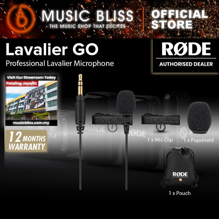 Rode Lavalier GO Omnidirectional Lavalier Microphone for Wireless GO Systems