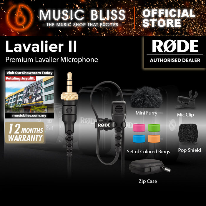 Rode Lavalier II Omnidirectional Lavalier Microphone - Black
