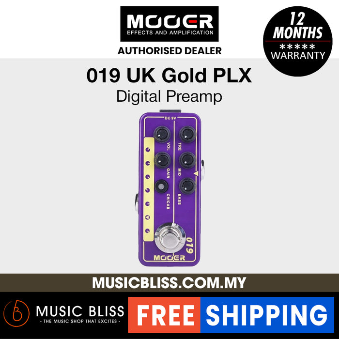 Mooer 019 UK GOLD PLX Preamp Pedal