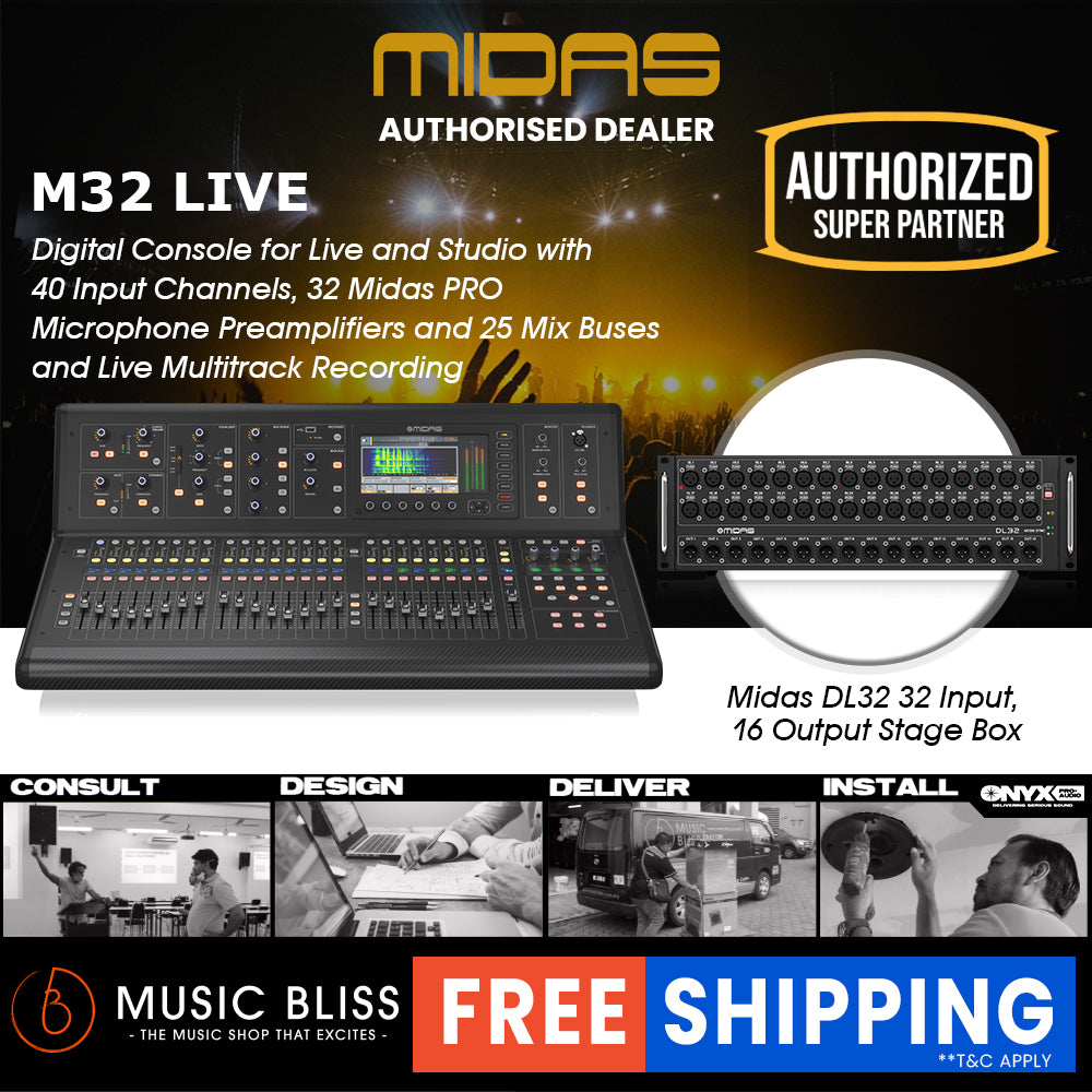 Midas M32 LIVE 40-channel Digital Mixer for Live Performance and Studio Recording