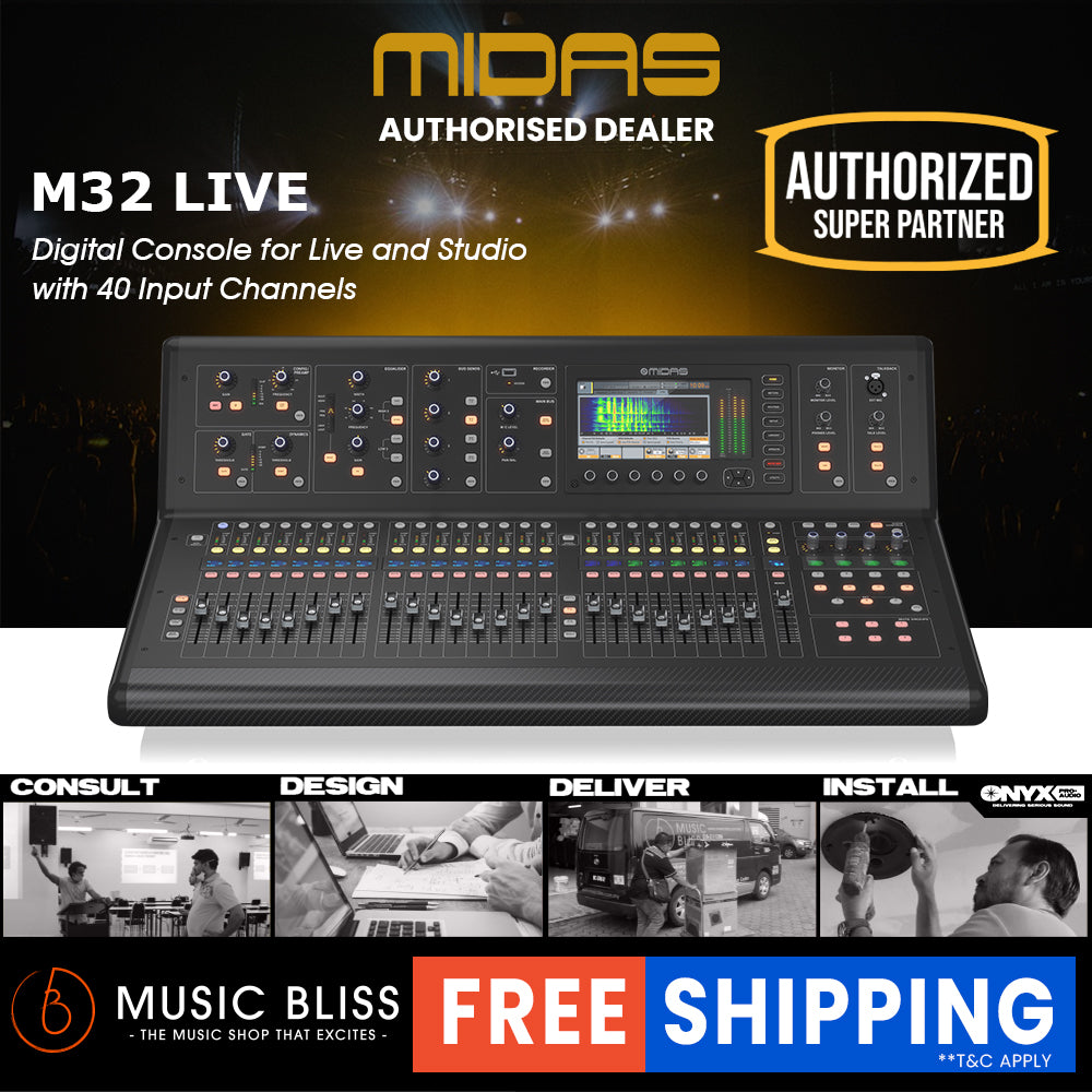 Midas M32 LIVE 40-channel Digital Mixer for Live Performance and Studio Recording