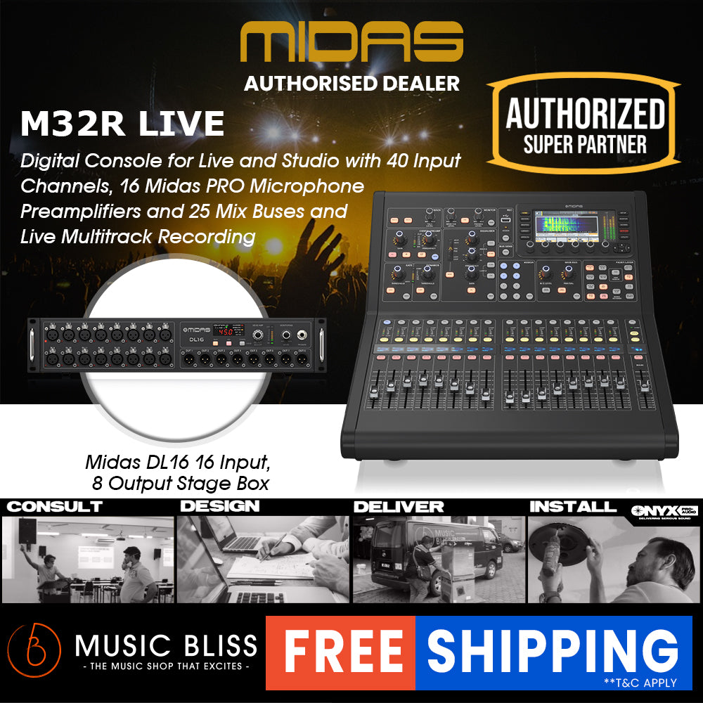 Midas M32R LIVE 40-channel Digital Mixer for Live Performance and Studio Recording