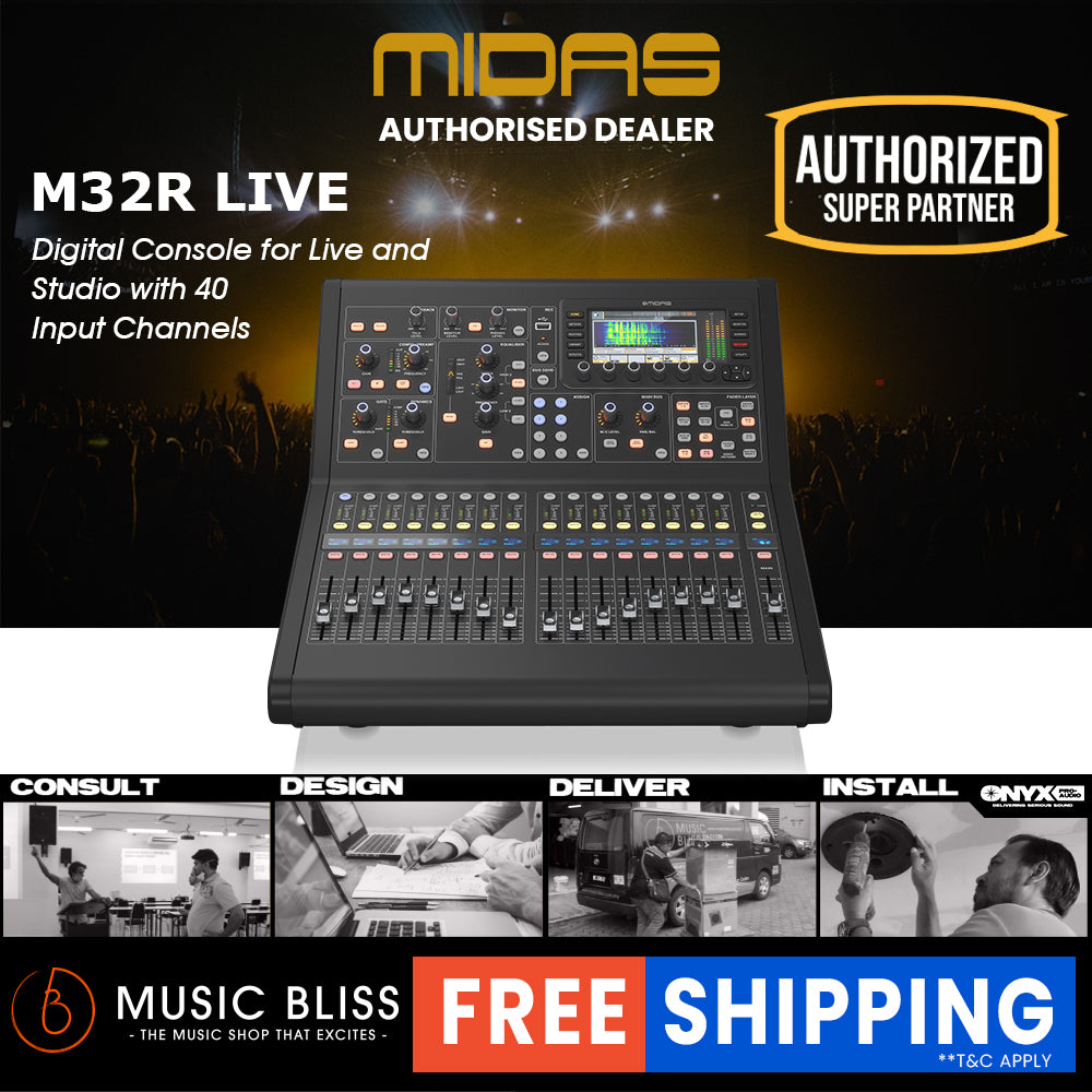 Midas M32R LIVE 40-channel Digital Mixer for Live Performance and Studio Recording