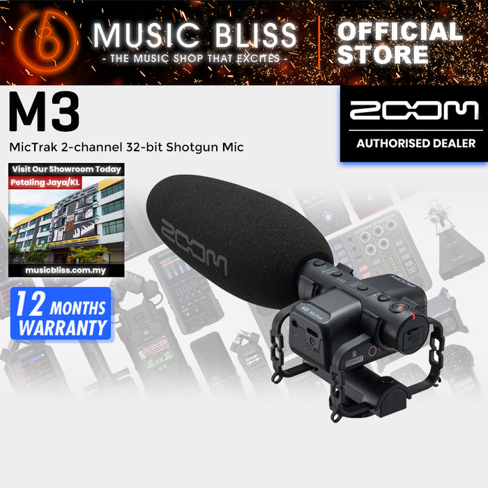 Zoom M3 MicTrak 2-channel 32-bit Shotgun Mic Recorder