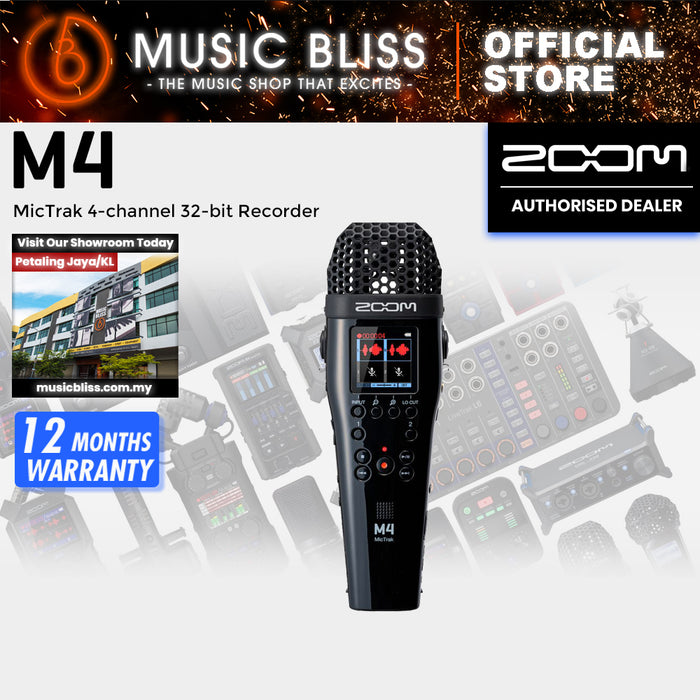 Zoom M4 MicTrak 4-channel 32-bit Recorder with Timecode Generator