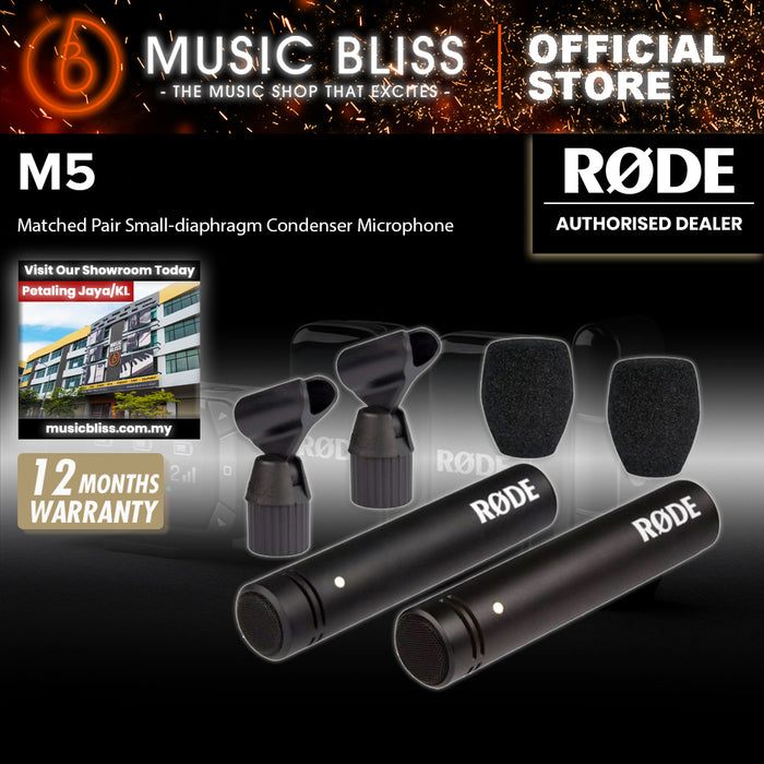 Rode M5 Matched Pair Condenser Microphone 10 Years Warranty [Made in Australia]