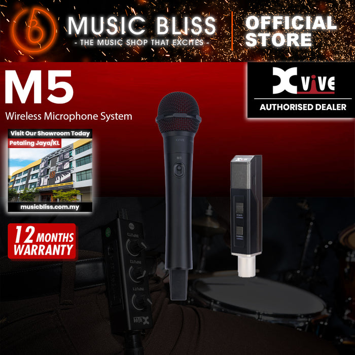 Xvive M5 Wireless Handheld Cardioid Microphone System with Plug-In Receiver