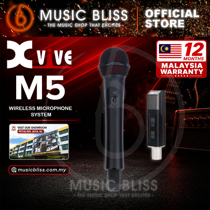 Xvive M5 Wireless Handheld Cardioid Microphone System with Plug-In Receiver