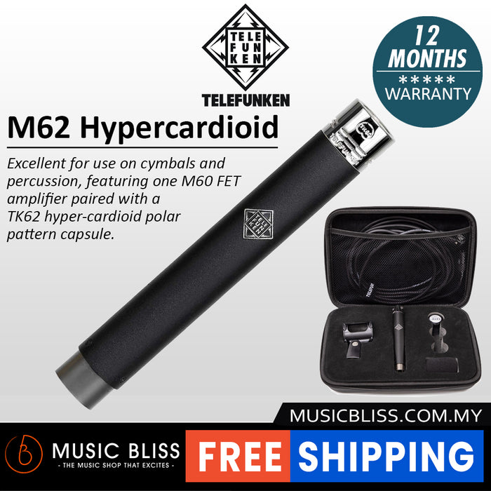 Telefunken M62 FET Hypercardioid Small-diaphragm Condenser Microphone
