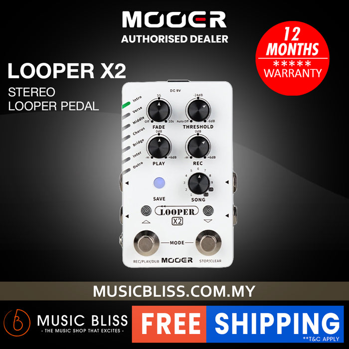 Mooer Looper X2 Stereo Looper Pedal