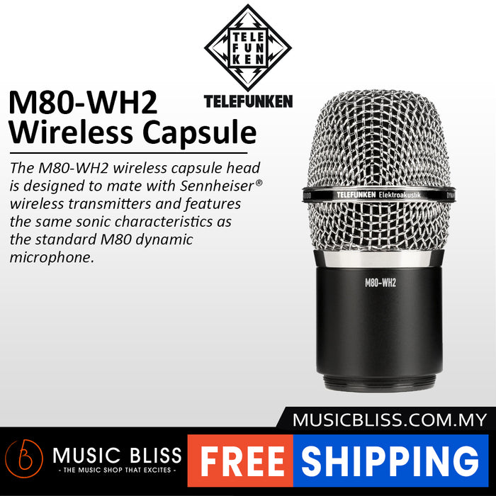 Telefunken M80-WH2 Wireless Mic Capsule - Chrome