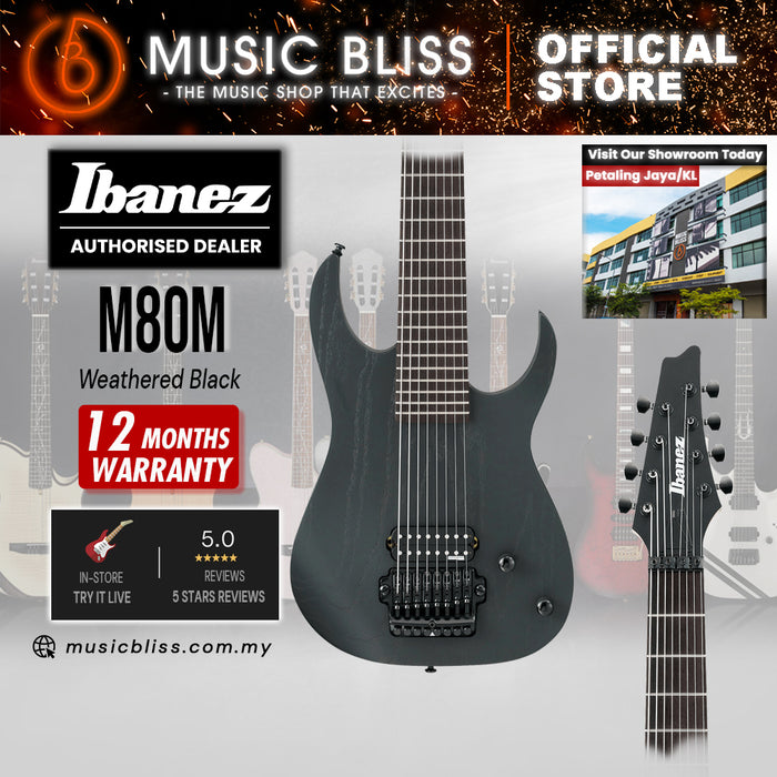 Ibanez Meshuggah Signature M80M Electric Guitar - Weathered Black