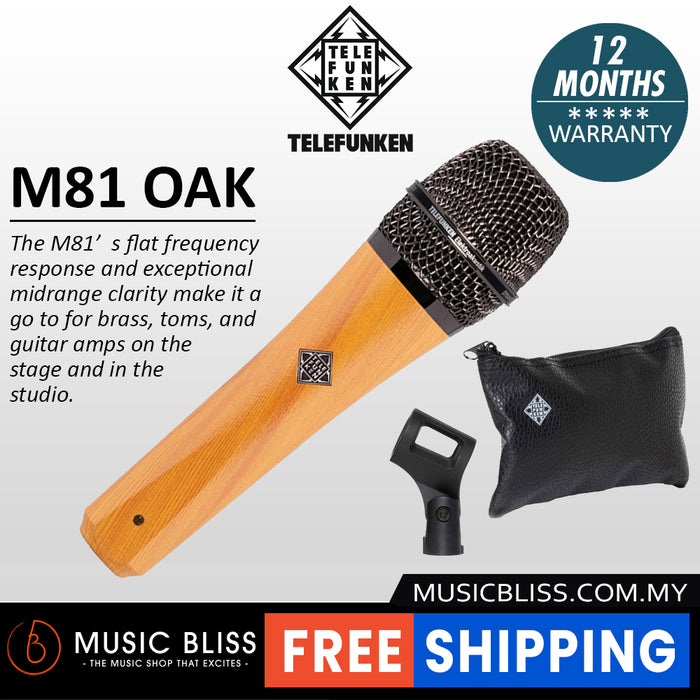 Telefunken M81 Supercardioid Dynamic Handheld Vocal Microphone - Oak