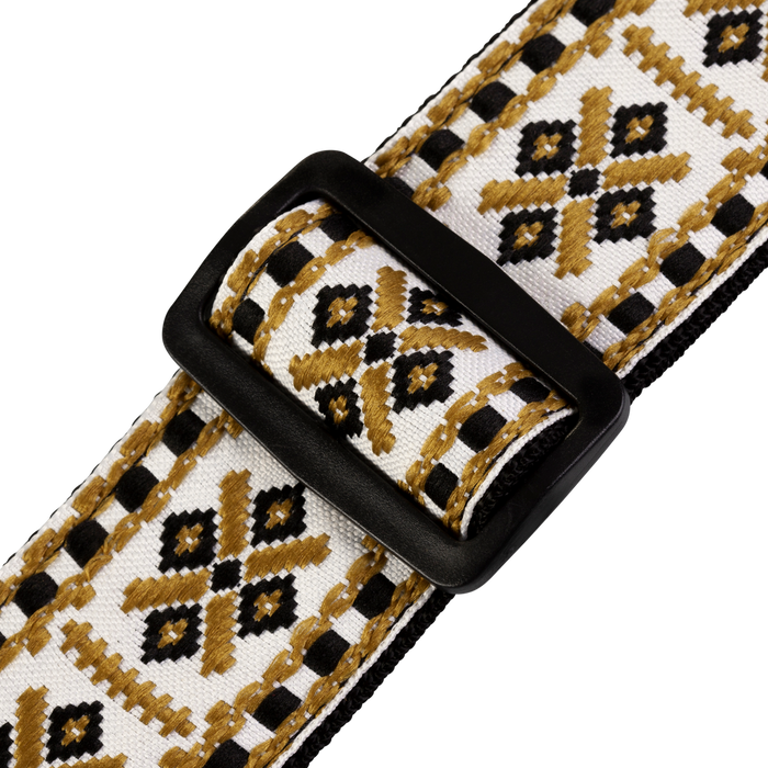 Levy's M8HTV Jacquard Weave Guitar Strap - Brown and White Jacquard