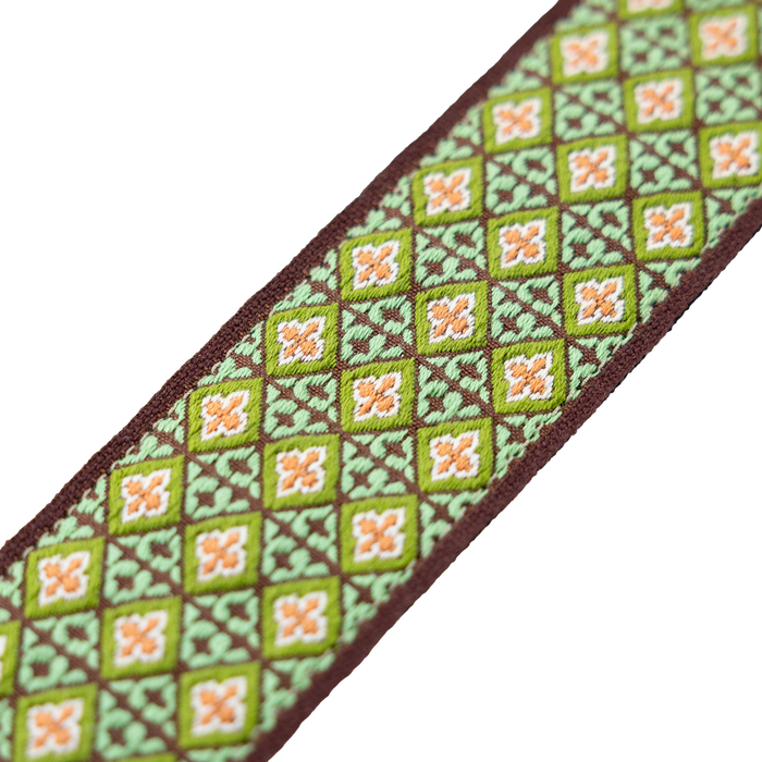 Levy's Hootenanny Guitar Strap - Green Mosaic