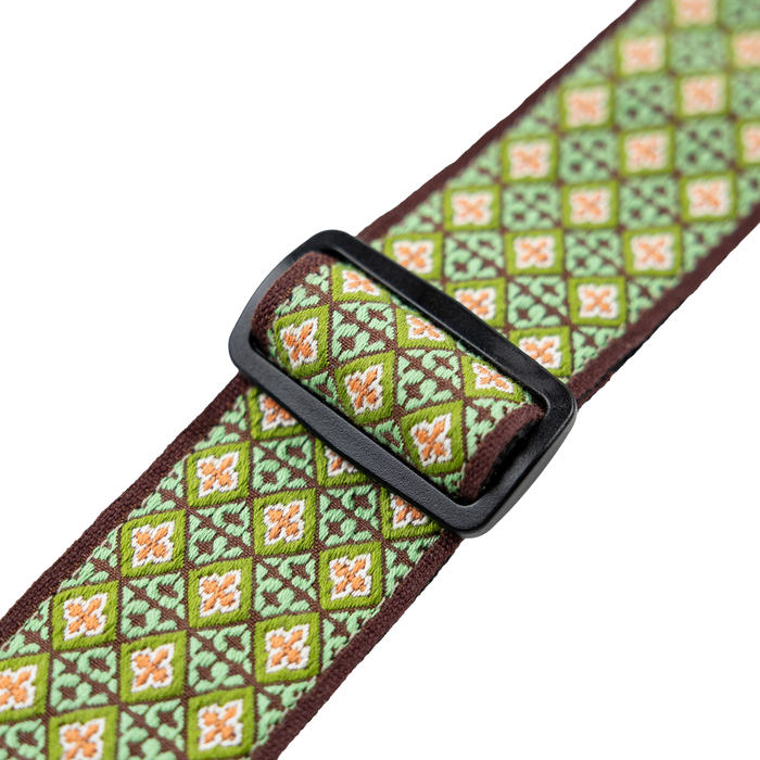 Levy's Hootenanny Guitar Strap - Green Mosaic