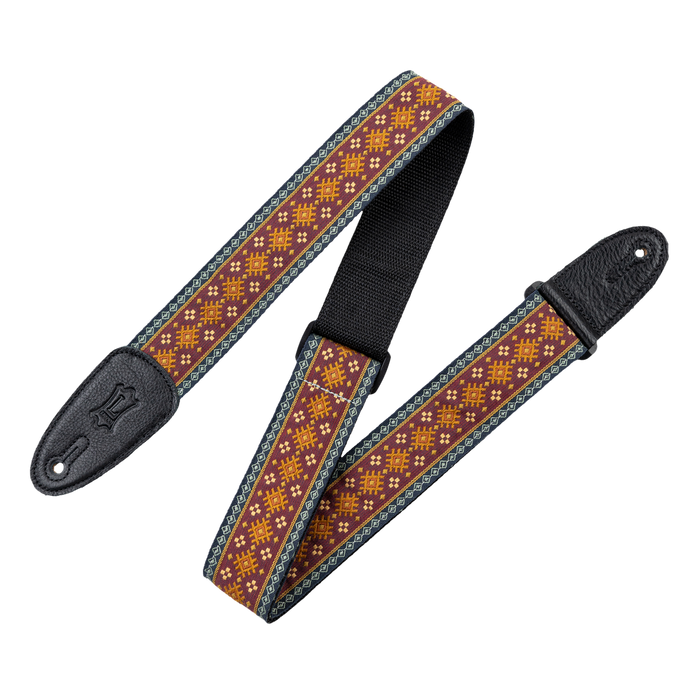 Levy's Hootenanny Guitar Strap - Red Aztec