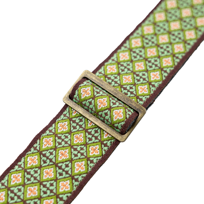 Levy's Hootenanny Guitar Strap - Green Mosaic