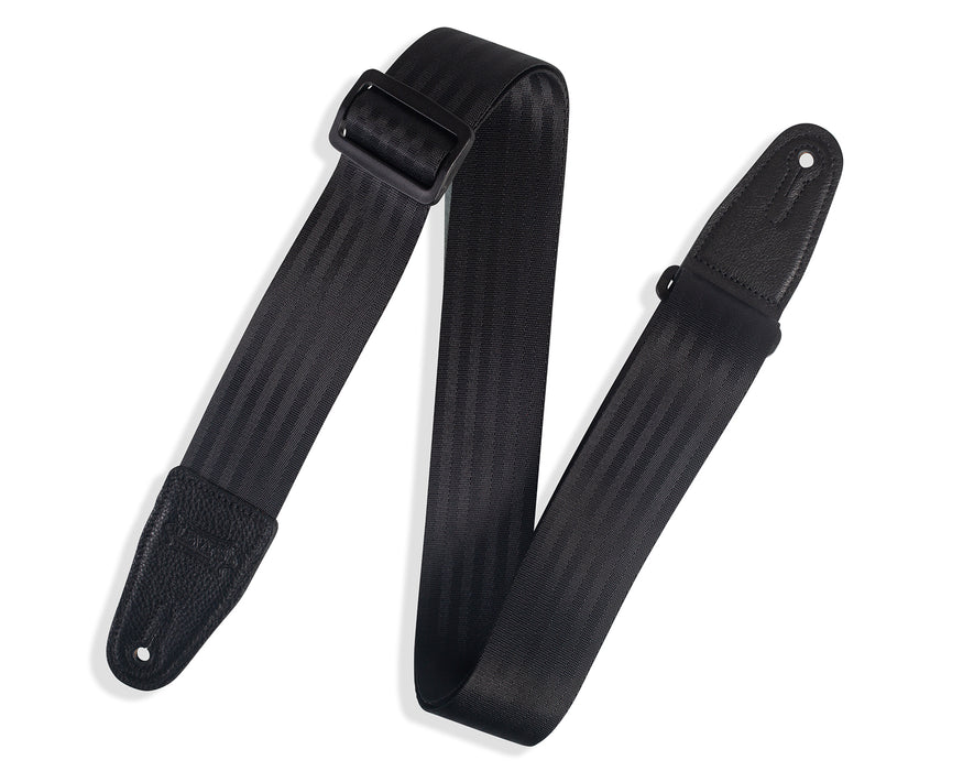 Levy's M8SB-BLK Seatbelt Guitar Strap - Black - Music Bliss Malaysia