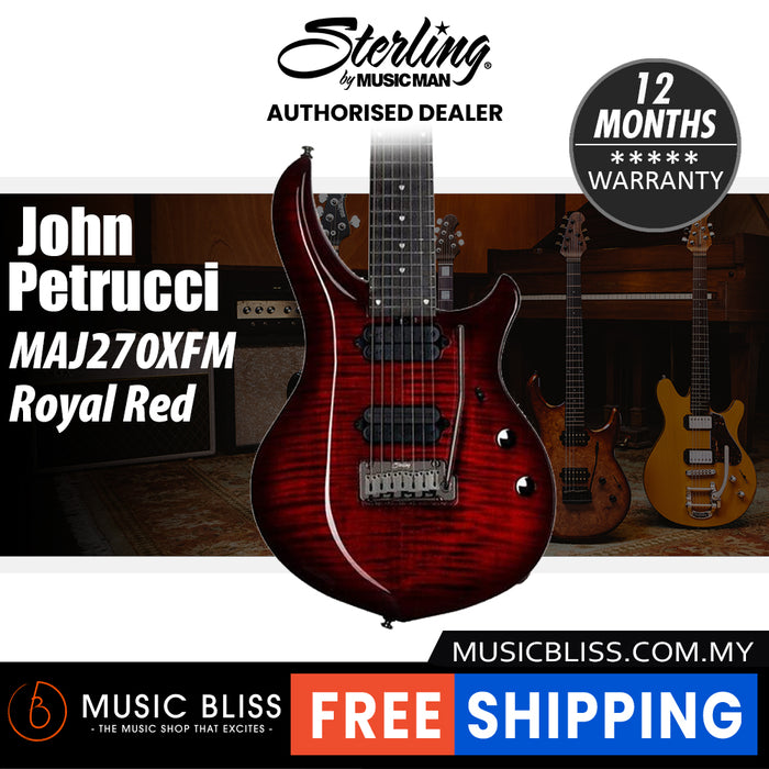Sterling By Music Man John Petrucci Majesty MAJ270XFM 7-String Electric Guitar - Royal Red