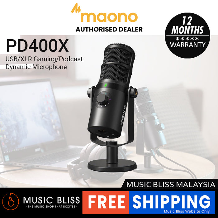 MAONO PD400X Professional Podcast Dynamic Microphone USB/XLR Dual Mode for PC/Phone/Podcasting/Recording